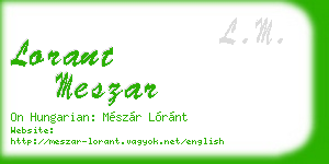 lorant meszar business card